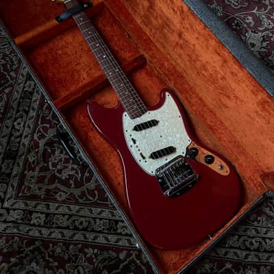1966 Fender Mustang Guitar Dakota Red All Original image 1
