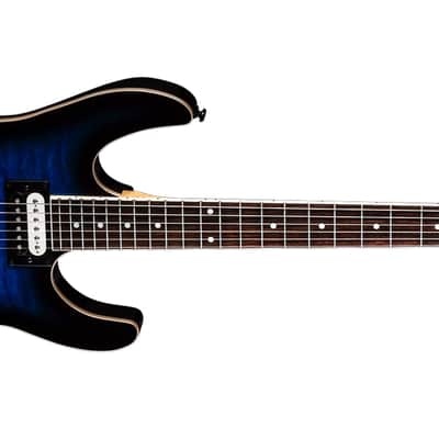 Dean MDX Electric Guitar, Quilt Maple, Trans Blue Burst Finish, Model MDX QM TBB image 3