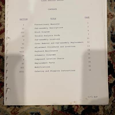 Original MiniMoog Model D Service Manual Bundle image 8
