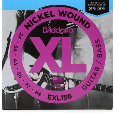 D'Addario EXL156 XL Nickel Wound Bass VI Guitar Strings - .024-.084 image 2