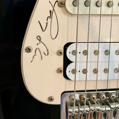 2011 Squier Bullet Stratocaster HSS with Tremolo and Rosewood Fretboard - Mastodon signed image 10
