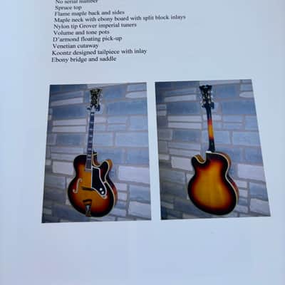 Sam Koontz F Hole Sunburst 18” Archtop 1970’s - Sunburst image 9