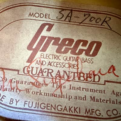 Greco SA-700R 1977 - Wine red cherry original vintage MIJ Japan Fujigen SA700 es-335 image 5