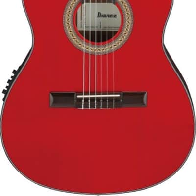 Ibanez GA35TCESRR Thinline Cutaway Classical Acoustic Guitar in Sapphire Red High Gloss image 1