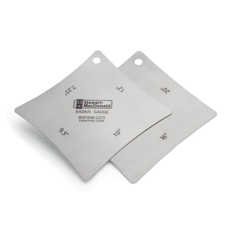 StewMac Radius Gauges - Set of 2 laser-cut gauges, each with 4 different radii image 1