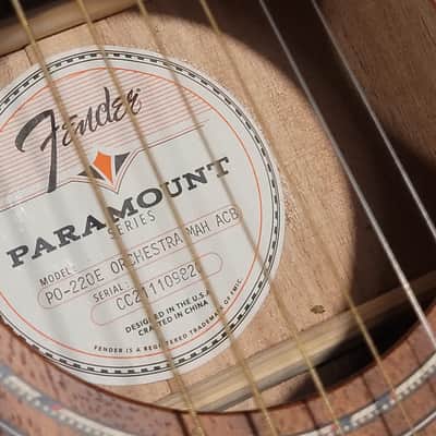 Fender Paramount PO-220E 2022(WITH CASE) - Present - Aged Cognac Burst image 4