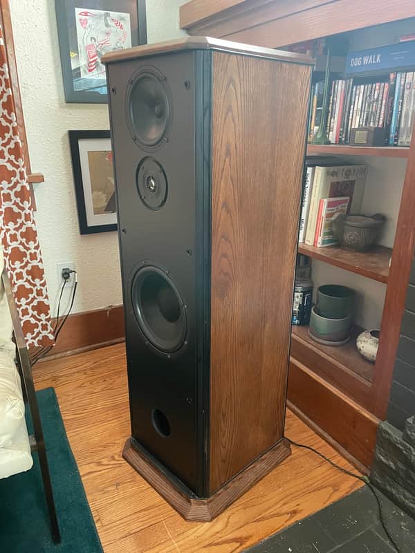 PSB Stratus Gold 3 way Flagship Speakers Beautiful Original Version in Oak image 1