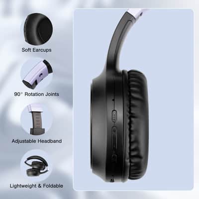 HiFi Over-Ear Noise-Canceling Bluetooth Headphones, Wireless Gaming Headset with Long Battery Life image 8