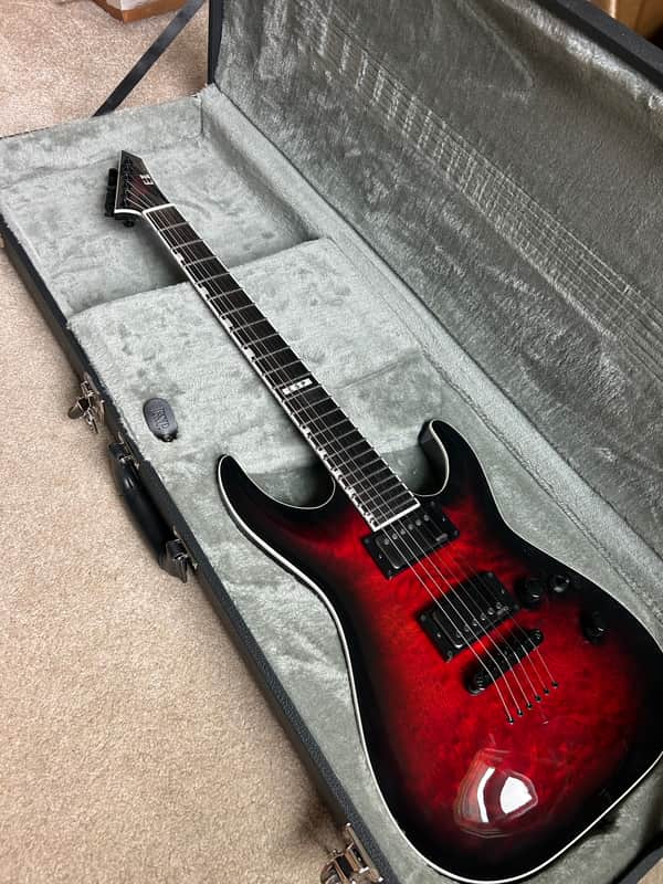 ESP E-II Horizon NT-II 2025 - Thru Black Cherry Sunburst W/ OHSC - Image 15