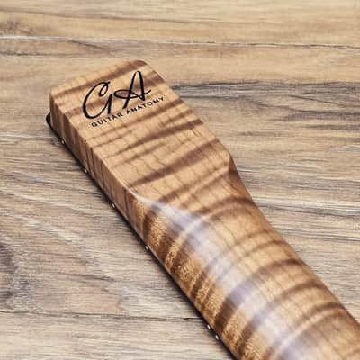 Left Handed Stratocaster Compatible Roasted Flame Maple and Rosewood Guitar Neck Satin image 9
