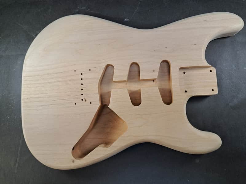 Unfinished Alder SSS Hardtail guitar body - fits Fender Strat Stratocaster necks J2476 image 1