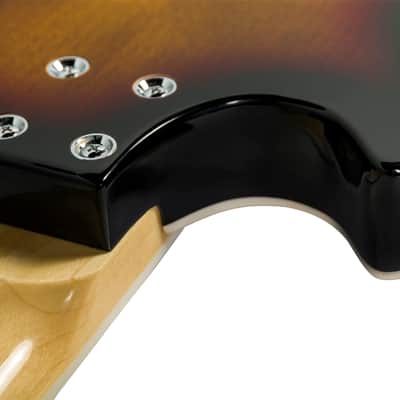 BootLegger Guitar Single Barrel Brown Red Black Burst Custom Case & Flask P90 & Single Coil image 7