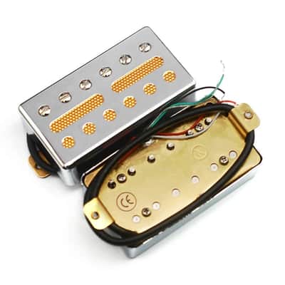 Chrome Guitar Humbucker Pickups Neck and Bridge Set image 3