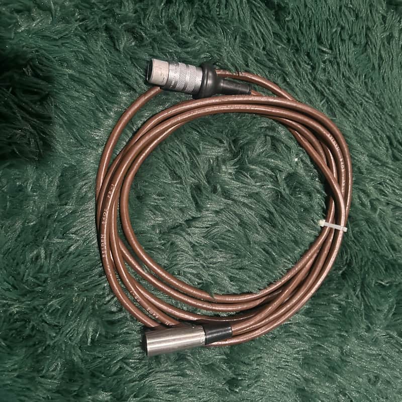 Belden Electro Voice cable with Cannon UA-3-11 connector 1970s - Brown image 1