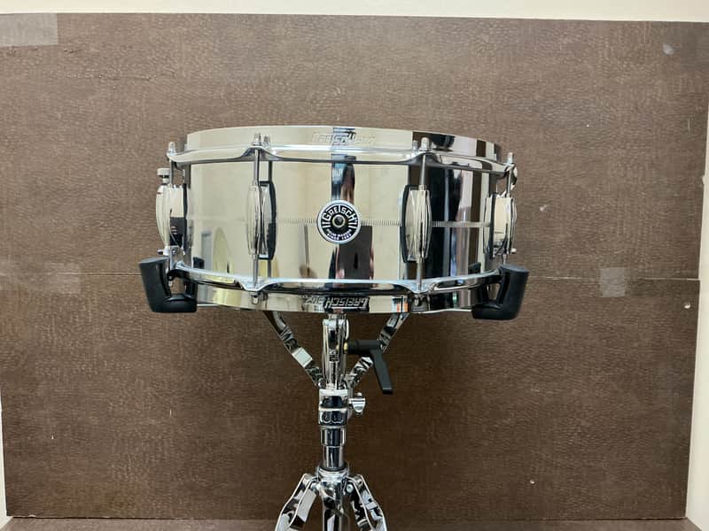 Gretsch GB4165S Brooklyn Chrome Over Steel 5.5x14" 8-Lug Snare Drum 2015 - Present - Chrome-Plated image 1