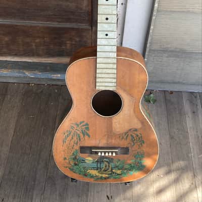 1930s Supertone Aloha Decal Hawaiian Parlor guitar Project image 14