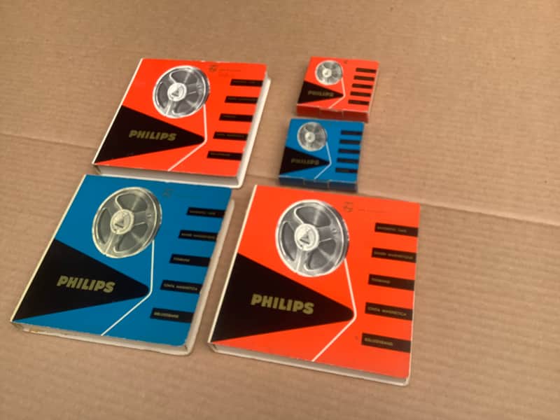 5 x Philips Vintage Reel analog tape vintage recording reels tapes image 1