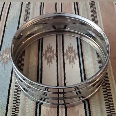CLEAN! 1960s ROGERS DYNASONIC SNARE SHELL COB with Both BADGES!  CHROME over BRASS One Owner! *LOW SERIAL NUMBER *VINTAGE image 15