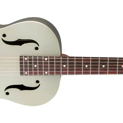 Gretsch G9201 Honey Dipper Round-Neck Brass Body Biscuit Cone Resonator Guitar - Shed Roof image 3