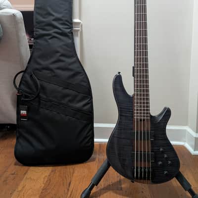 Schecter Charles Berthoud CB-5 Signature - See-Thru Black Satin - 5-String - EMG Active - Excellent image 3