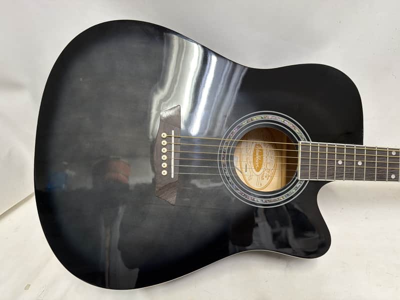 Washburn WA90CETB Dreadnought acoustic electric guitar, trans black