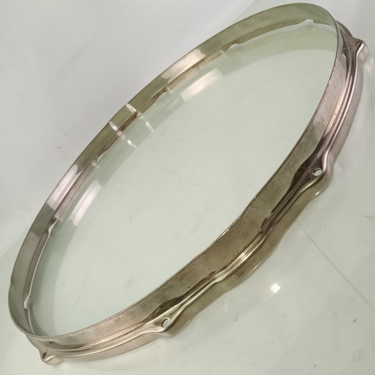 Leedy 16" Snare Drum Resonant Rim/Hoop 10-Lug Nickel Brass NOB Vintage 40s USA* — main photograph