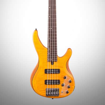 Yamaha TRBX605FM Electric Bass, 5-String, Matte Amber image 2