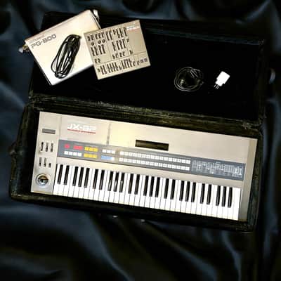 Roland JX-8P 61-Key Polyphonic Synthesizer with PG-800 Programmer 1984 - 1986 - Black image 1
