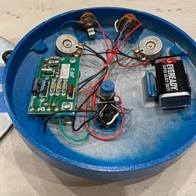 Dunlop Jimi Hendrix Signature Dallas Arbiter England JHF2 NKT275 Fuzz - 1994 - Blue - W/ Original Box image 5