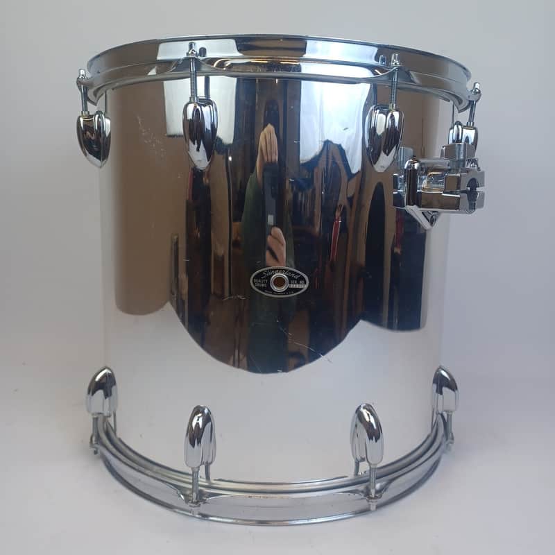 Slingerland 15x15"Chrome Over Wood Power Mega-Tom Magnum Vintage 3ply Maple Drum image 1