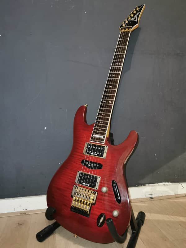 Ibanez S540FM (MIJ) 1993 Red shredder + case image 1