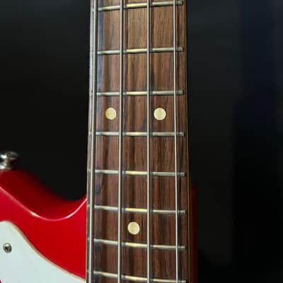 1960 1970 Red Meazzi Diamond Vintage Made in Italy Short scale Bass image 7