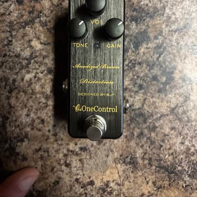Reverb.com listing, price, conditions, and images for one-control-anodized-brown-distortion