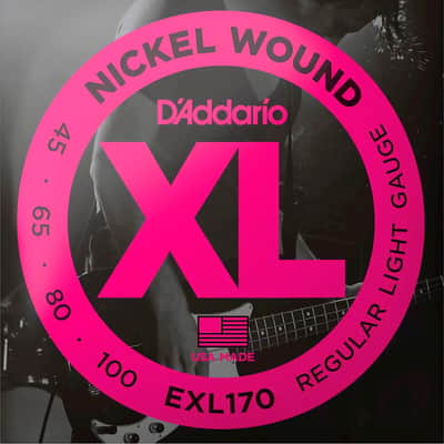D'Addario EXL170 XL Regular Light Nickel 4-String Bass Strings, 45-100 Long Scale image 1