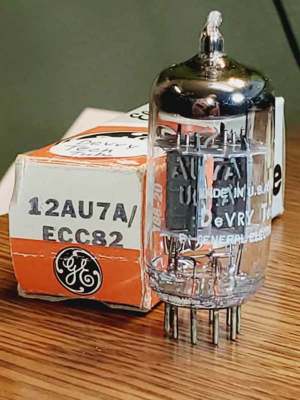 12AU7A GE 1962 NOS/NIB Made for "DeVRY Tech" MaxiPreamp2/TV7 Tested (1)Tube Lot image 1