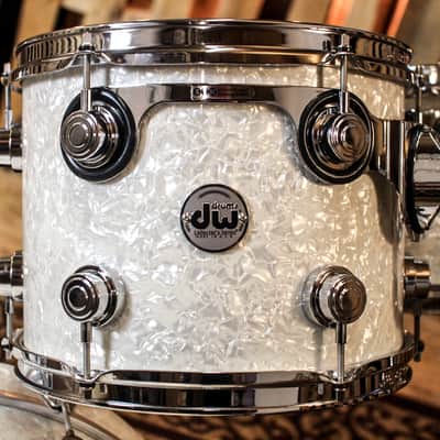 DW Collector's Ultra White Marine Pearl Drum Set - 22,10,12,16 - SO#1149840 image 6