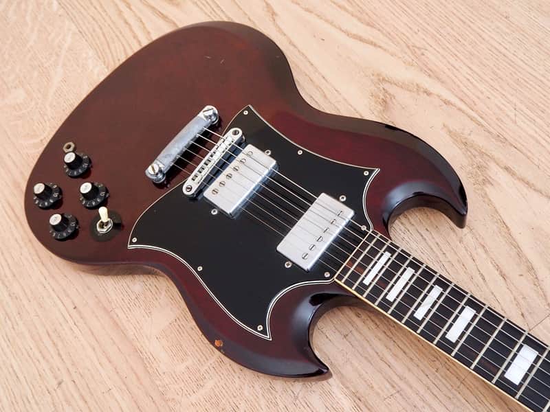 1973 Greco SG-600 Vintage Electric Guitar Cherry Set Neck Japan w