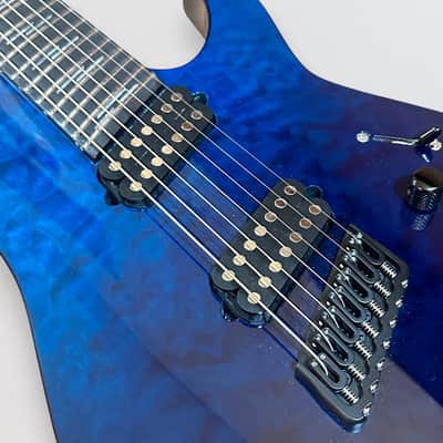 Schecter Reaper-7 Elite Multiscale 7 String Electric Guitar - Deep Ocean Blue image 6