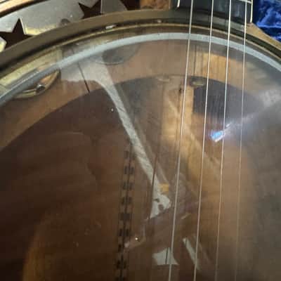 Vintage La Scala Grande Tenor Banjo w/ Original Case Ornate Inlays image 25