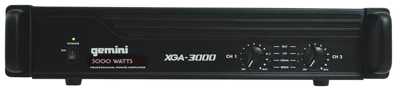 Gemini XGA-3000 3000 Watt Professional DJ/PA Live Sound Power Amplifier XGA3000 image 1