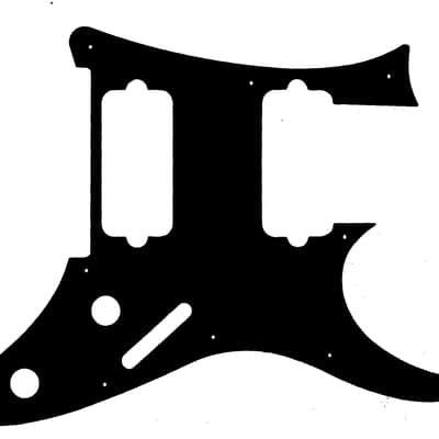 Custom Pickguard For 1997 - 2002 Made in Japan Ibanez RG7620 7 String - Black/White/Black .090"