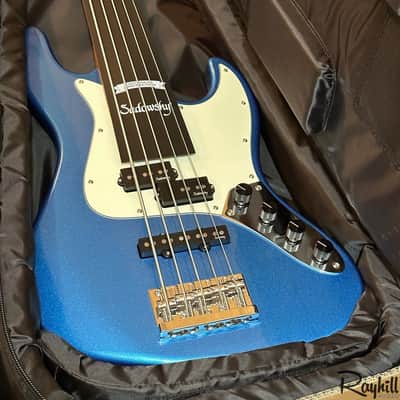 Sadowsky 2023 SMX MetroExpress Hybrid PJ 5-String Blue Electric Bass Guitar image 6