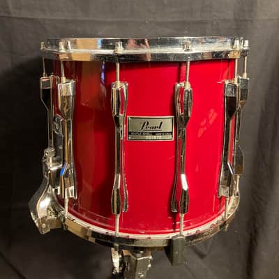 Pearl - 10x14" Maple 12-lug Marching Snare Drum 1980's - Red Wrap image 1