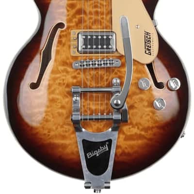 Gretsch G5655T-QM Electromatic Center Block Jr. Quilt Semi-hollowbody Electric Guitar - Sweet Tea image 2