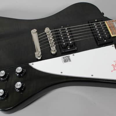 2018 Epiphone Ltd. Ed. Slash Signature Firebird Premium Outfit Signed #95/100 Trans Black w/OHSC image 10