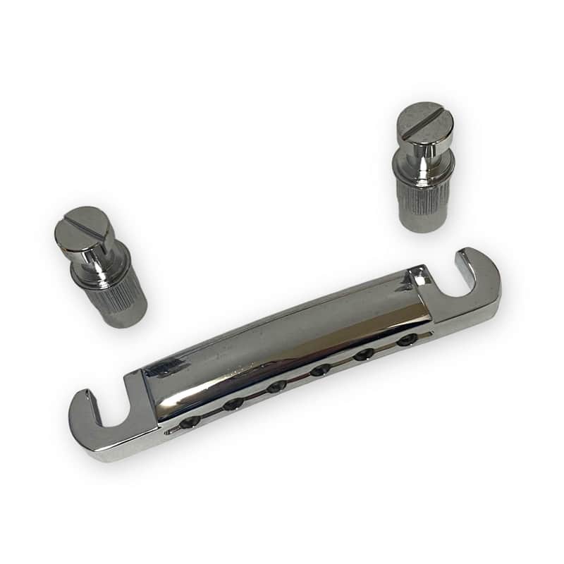 TP-001-C Chrome Stop Tailpiece For TOM Tune-O-Matic Bridge and Posts image 1