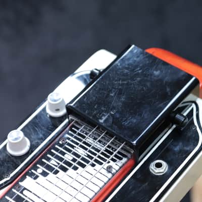 National Dynamic Lap Steel Red & White 6-String Electric Lap Steel Guitar w/Case image 15