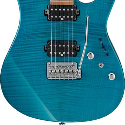 Ibanez Martin Miller Signature 6 String Electric Guitar w/Case - Transparent Aqua Blue (MM1TAB) image 3