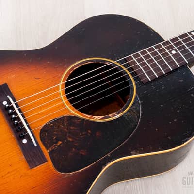 1944 Gibson Banner Logo LG-2 Vintage Wartime Acoustic Guitar w/ Case image 6