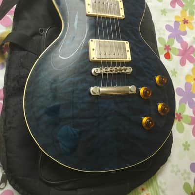 Tokai Love Rock Japan LS-135Q IB in Indigo Blue | Reverb